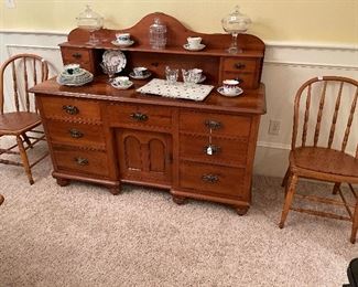 Solid Cherry Antique Country Sideboard