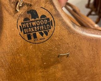 Heywood Wakefield mark on chairs
