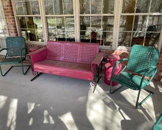 Antique Metal Glider