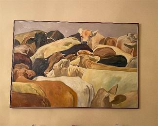 Yearling Pen by Howard Post Approx 54” x 72”