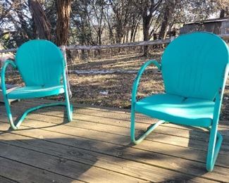 Metal outdoor seating