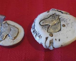 Horn and silver jewelry 