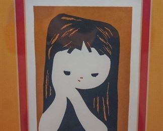 Vintage Kaoru Kawano woodblock print