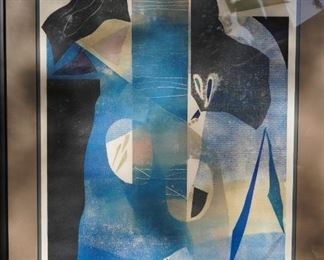 Vintage Bernard Kroeber monotype print