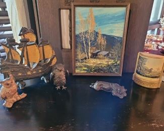 Galleon antique doorstop