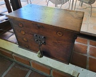 Antique large wooden box