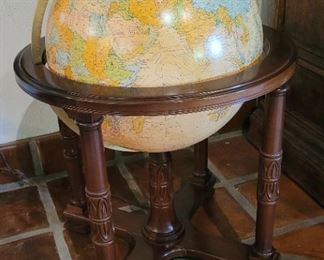 Lighted large globe
