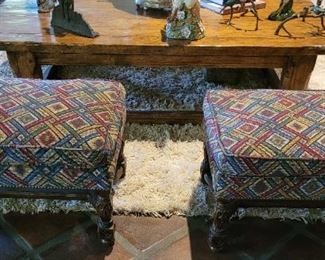 Matched pair of stools