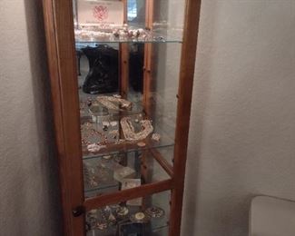 Curio cabinet and jewelry