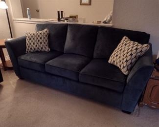 Nice blue suede sofa