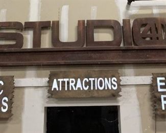 THESE SIGNS SELL. TOP ONE IS SCULPTURED FOAM WITH HARDCOATING ALL OVER TO MAKE IT LOOK AS IF IT'S A RAILROAD TRESTLE.