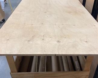 4'x8' WORKTABLE WITH STORAGE BELOW. SUPERIOR CONSTRUCTION