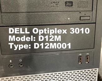DELL OPTIPLEX 3010. Model D12M
