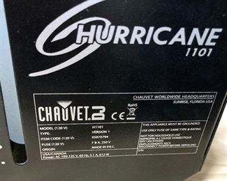 THE CHAUVET HURRICANE FOG MACHINE