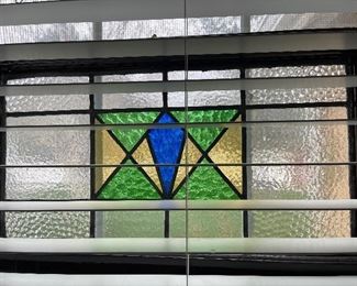 Stained glass windows hanging we have 3 