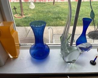 Vases Italian glass 