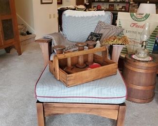 Ethan Allen Chair & Ottoman