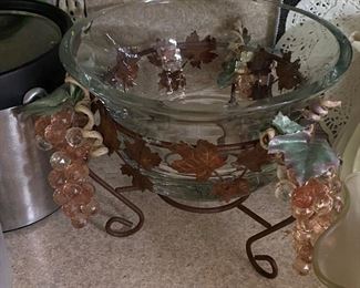 Glass and Metal Center Bowl