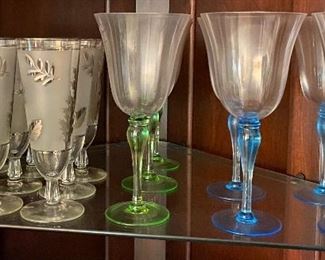 Assorted Decorated Stemware
