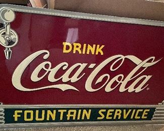 Newer Coca Cola Fountain Sign