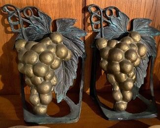 Figural Grape Bookends