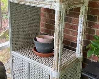 Wicker Shelf Cabinet