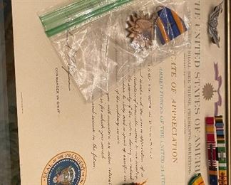 Named Vietnam Medal and Badge Grouping with Air Service Medal (Name not on Medal)