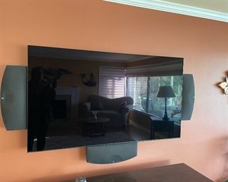 Wall Mounted TV with Speakers