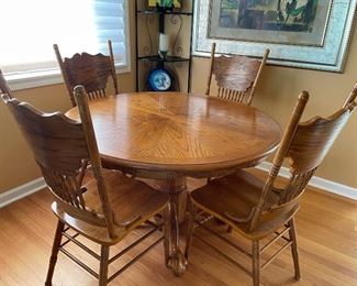 Wood Dining Table & Chair Set of 4