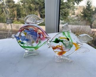 Blown Glass Fish Decor