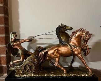 Brass & Copper Roman Horse Figurine