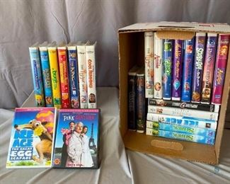 VHS Tapes for Children
Shrek, Disney, Dreamwork children's VHS tapes and a couple of DVDs (2 DVDs and 21 VHS)