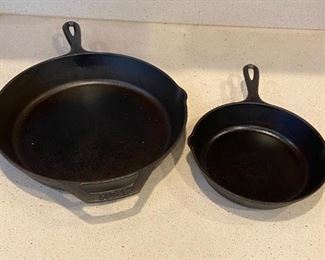 Lodge Cast Iron Skillets
One large and one small Lodge brand cast iron skillets