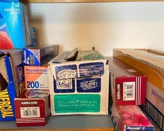 Kitchen Necessities
Plastic wrap, foil, Ziplock, parchment paper