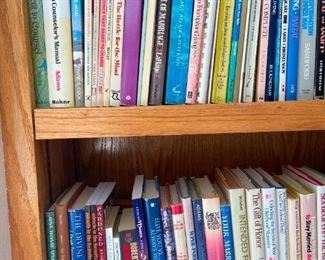 Religious Books
Jesus plaque, and many books on Christianity, self help and Bibles