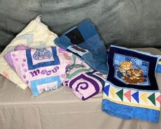 Vintage Quilt and More
Wall hanging quilt, lap quilt, handmade old quilt that needs restoration, kitten quilt