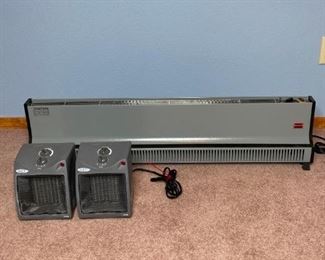 Space Heaters
Large Patton radiant heater and two small Titan heaters with fans