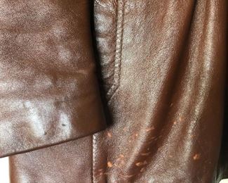 Scuffing to leather jacket