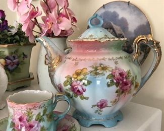 Floral China, Teapot, Cup & Saucer