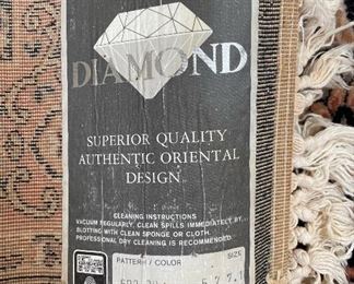 Diamond Area Rug, 5.7 x 7.1, Pattern 602, Color 30