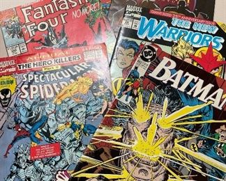 Vintage comics, comic books, vintage superman, batman, fantastic four, spiderman