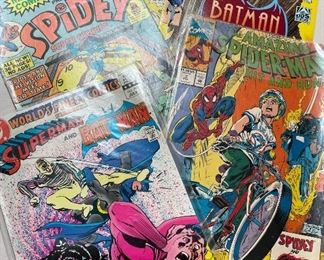 Vintage comics, comic books, vintage superman, batman, fantastic four, spiderman