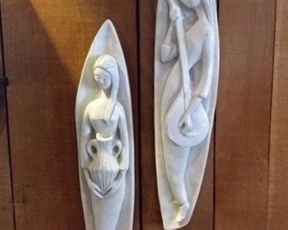 MCM chalkware wall decor.  