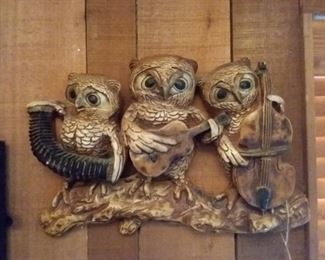 Whimsical Owl Musicians 