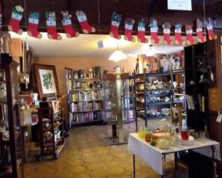 Shelves filled with lots of goodies.