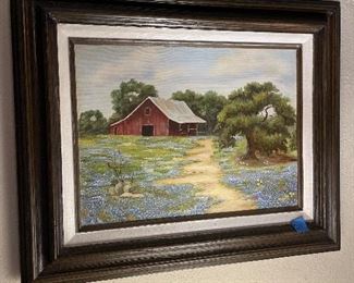 Bluebonnet oil painting