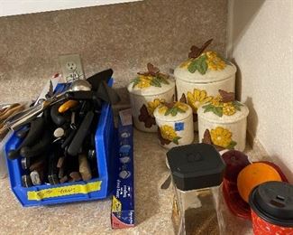 Canister set in kitchen