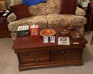 Loveseat and coffee table