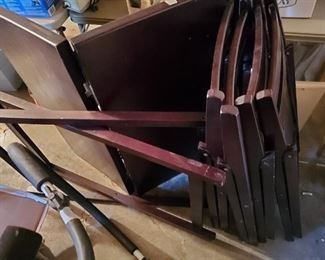 Fold up card table - 4 chairs