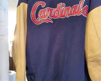 Leather/fabric Cardinals jacket